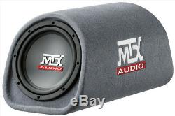 MTX AUDIO 8 240W Car Loaded Subwoofer Enclosure Amplified Tube Vented (2 Pack)