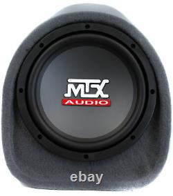 MTX Audio 8 Inch 240W Loaded Amplified Subwoofer (2 Pack) & Wire Kit (2 Pack)