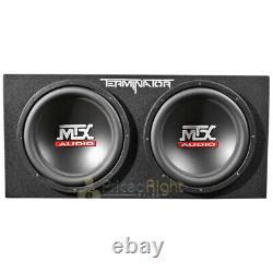MTX Audio Dual 12 Enclosure and Monoblock Amplifier Combo 1200W Max TNP212D2