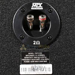 MTX Audio Dual 12 Enclosure and Monoblock Amplifier Combo 1200W Max TNP212D2
