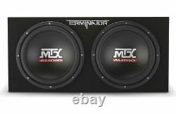 MTX Audio TNP212D2 Terminator Dual Subwoofer Package + Amplifier Bass Package