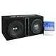 MTX Magnum 10 400W RMS Dual Car Loaded Subwoofer Audio Woofer+Box (Open Box)