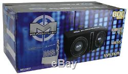 MTX Magnum 10 400W RMS Dual Car Loaded Subwoofer Sub Woofer+Box+Amp Kit Package