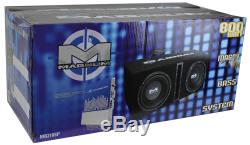 MTX Magnum MB210SP 10 400W RMS Dual Car Loaded Subwoofer Sub Woofer+Box+Amp Kit