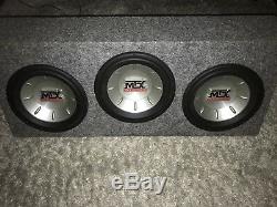 MTX T410X3A Triple 10 Loaded Sub Box Car Audio 1200 Watts