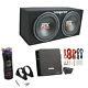 MTX TNE212D 12 1200W Dual Loaded Subwoofer Box + 1500W Amp + Wiring + Capacitor