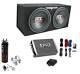 MTX TNE212D 12 1200W Dual Loaded Subwoofer Box + 1500W Amplifier + Capacitor