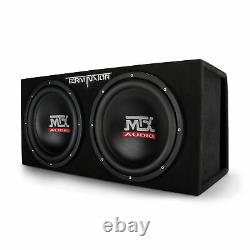 MTX TNE212DV 12-Inch 2000-W Max Audio Dual Loaded Subwoofer Enclosure (4 Pack)