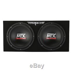 MTX TNE212DV 12-Inch 2000-Watt Max Car Audio Dual Loaded Subwoofer Box Enclosure