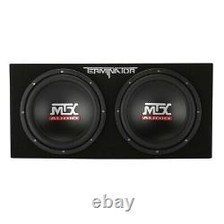 MTX TNE212DV 12 in. 2000-Watt Max Car Audio Dual Loaded Subwoofer Box Enclosure