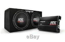 MTX TNP212D2 12 1200W Dual Loaded Car Subwoofer Audio Sub+Box+Amplifier+Amp Kit