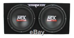 MTX TNP212D2 12 1200W Dual Loaded Car Subwoofer Audio with Sub Box and Amplifier