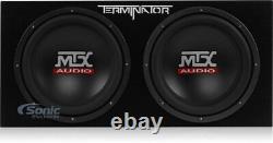 MTX TNP212D2 1200W Dual 12 Loaded Subwoofer Enclosure with Mono Amp & Capacitor