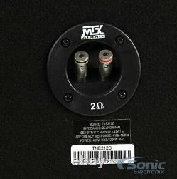 MTX TNP212D2 Dual 12 Loaded Car Subwoofer Enclosure with Mono Amplifier & Amp Kit