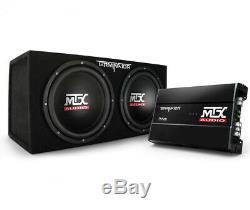 MTX TNP212D2, Dual 12 Sealed Loaded Subwoofer Enclosure and Mono Amplifier