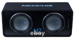 Memphis Audio M7E12D1 M7 Dual 12 3000w Loaded Car Subwoofer Enclosure 1 Ohm