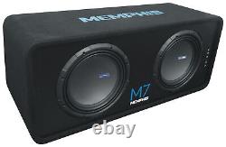 Memphis Audio M7E12D1 M7 Dual 12 3000w Loaded Car Subwoofer Enclosure 1 Ohm