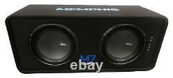 Memphis Audio M7E12D1 M7 Dual 12 3000w Loaded Car Subwoofer Enclosure 1 Ohm