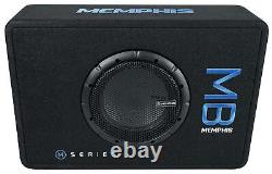 Memphis Audio MBE8SP 8 300w Powered Loaded Car Subwoofer in Sub Box Enclosure