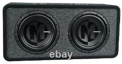 Memphis Audio PRXE12D1 1200 Watt Dual 12 Loaded Subwoofer + Enclosure Box 1 ohm