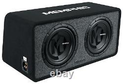 Memphis Audio PRXE12D1 1200w Dual 12 Subwoofers+Enclosure Box+Amplifier+Amp Kit