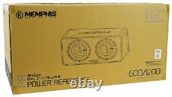 Memphis Audio PRXE12D1 1200w Dual 12 Subwoofers+Enclosure Box+Amplifier+Amp Kit