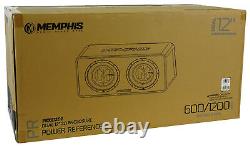 Memphis Audio PRXE12D2 1200 Watt Dual 12 Loaded Subwoofer + Enclosure Box 2 ohm