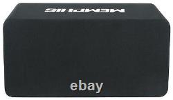Memphis Audio PRXE12D2 1200w Dual 12 Subwoofers+Enclosure Box+Amplifier+Amp Kit