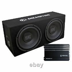 Memphis Audio SE210 Dual 12 Loaded SE Enclosure, SE2000.1DF 500 Wat Amplifier