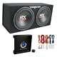 Mtx 12 inch Subwoofers Box Audio 1200W Dual Loaded + 1500W Amplifier + Capacitor