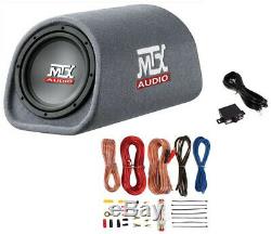Mtx RT8PT 8-Inch 240W Loaded Subwoofer Enclosure Amplified Tube With 8 Gauge