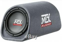 Mtx RT8PT 8-Inch 240W Loaded Subwoofer Enclosure Amplified Tube With 8 Gauge