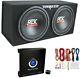 Mtx TNE212D 12-Inch 1200W Dual Loaded Subwoofers Audio With Box With Planet Amp