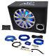 NYC Acoustics NSE12L 12 1200w Powered Car Subwoofer/Sub Enclosure+LED+Amp Kit