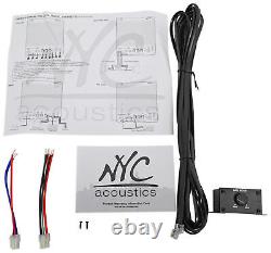 NYC Acoustics NSE12L 12 1200w Powered Car Subwoofer/Sub Enclosure+LED+Amp Kit