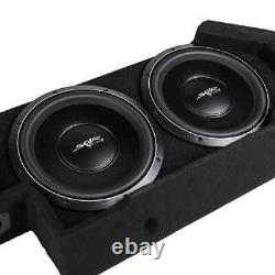 New Dual 12 2000w Max Loaded Sub Box Fits 2019-2024 Chevy Silverado Double Cab