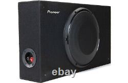 New Pioneer TS-A2500LB 10 Shallow Truck Wedge Subwoofer Behind Seat Enclosure