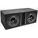 New Skar Audio Evl-2x10d4 Dual 10 4000w Dual 4 Ohm Loaded Subwoofer Enclosure