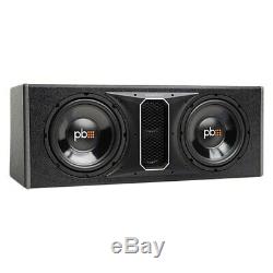 PowerBass 10 1000W Dual Vented Loaded 4-Ohm Loaded Subwoofer Enclosure