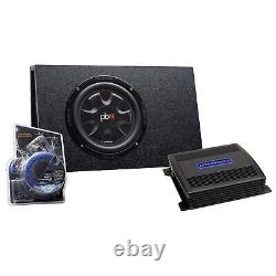 PowerBass 10 Subwoofer in Truck Enclosure with Amplifier and Wiring Kit