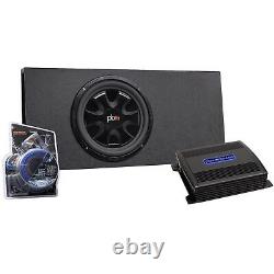 PowerBass 12 Subwoofer in Truck Enclosure with Amplifier & Wiring Kit