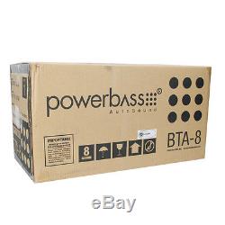 PowerBass BTA-8 Car Audio 8 Loaded Power Subwoofer Tube Enclosure + Amp 300W