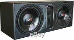 PowerBass PS-WB102 1000W Max Dual 10 Vented Loaded SVC Car Subwoofer Enclosure