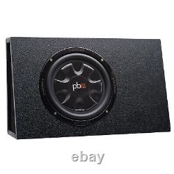 PowerBass Party Pack Single 10 Subwoofer in truck enclosure with ASA3-300