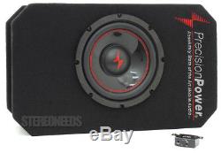 Precision Power Snbx. 8 Loaded 8 Subwoofer Vented Enclosure Box 600w Amplifier