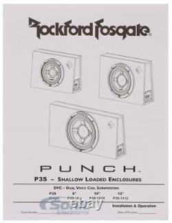 Rockford Fosgate Punch P3S-1X10 10 Shallow Loaded Enclosure