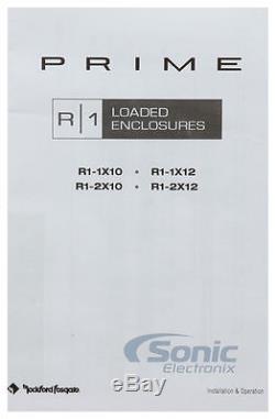Rockford Fosgate R1-1X12 400W Single 12 4 ohm Prime Loaded Subwoofer Enclosure