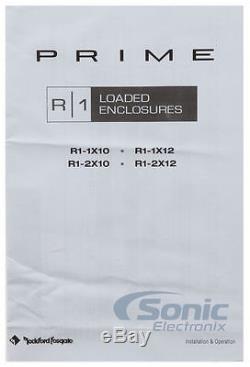Rockford Fosgate R1-2X10 10 800W Dual 4 Ohm Prime R1 Loaded Subwoofer Enclosure
