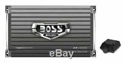 Rockford Fosgate R1-2X10 10 800W Loaded Subwoofer Sub Enclosure+ Boss Amp+ Kit