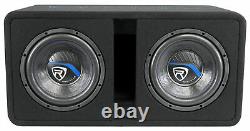 Rockville DK510 PACKAGE Dual 10 2400w K5 Car Subwoofer Enclosure+DB12 Amplifier
